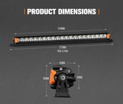 Lightfox Vega Series 20-inch LED light bar with mounting bracket for off-road use