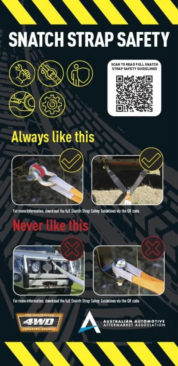 Mean Mother 4x4 Snatch Strap 60mm/9M │ 8,000kg - Snatch Strap