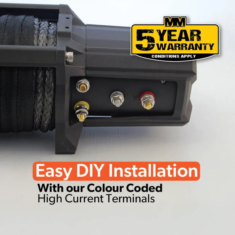 Mean Mother 4x4 Winch with Synthetic Rope | 12500LB | Tough Mumma