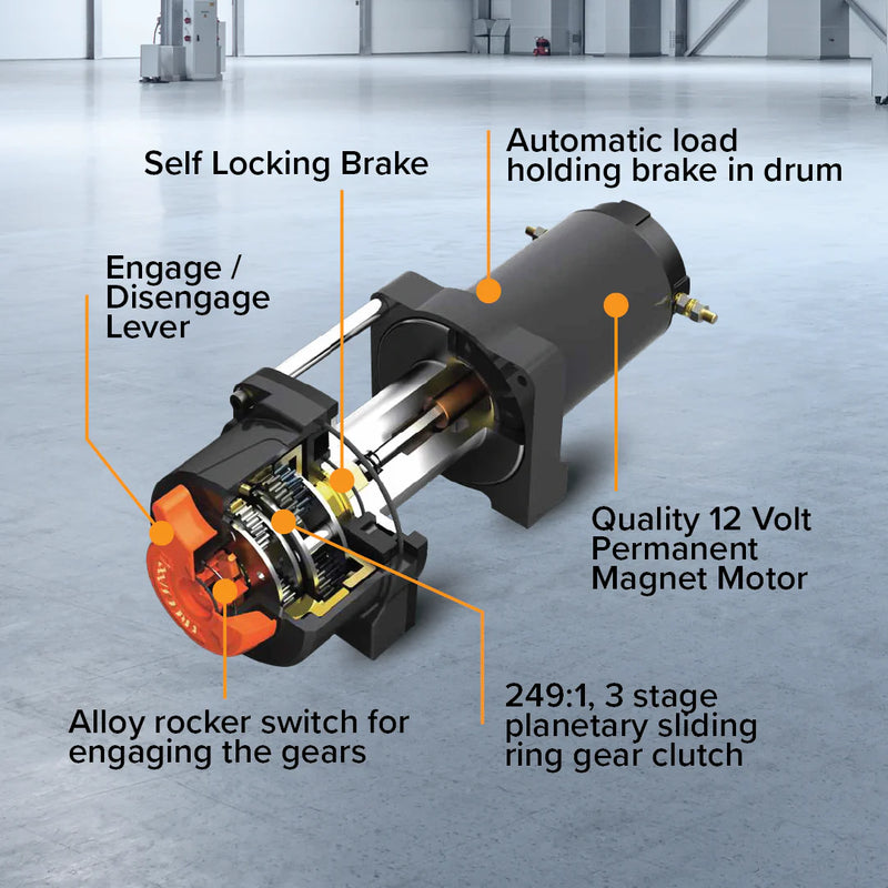 Mean Mother 4x4 Peak ATV 3500lb 12V Winch with Steel Cable