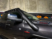 Stainless steel snorkel kit for RAM 2500 5th gen off-road truck with roof rack