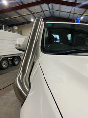 Stainless steel snorkel with chrome exhaust stack on Toyota 200 Series Landcruiser