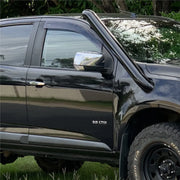Black pickup truck with stainless steel snorkel kit and extended exhaust for Holden Trailblazer