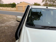 White car with tall stainless steel snorkel and side mirror for Isuzu MU-X 2013-2020