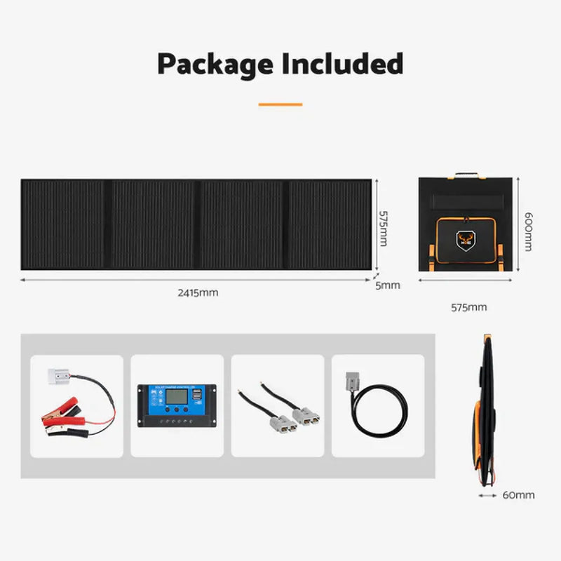 MOBI 400W Solar Blanket Mono Portable Folding Solar Panel Kit