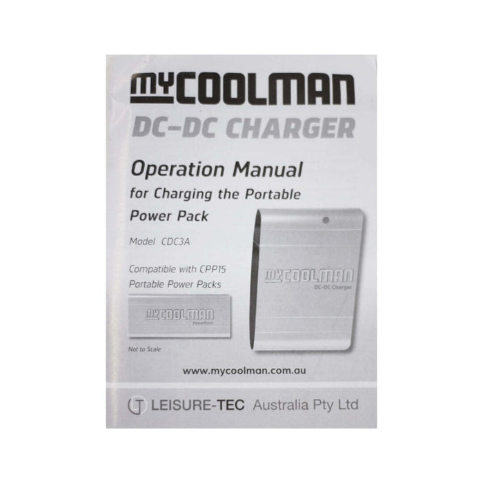 myCOOLMAN DC-DC Charger Suitable for CPP15 Lithium Powerpack - Fridge Accessory