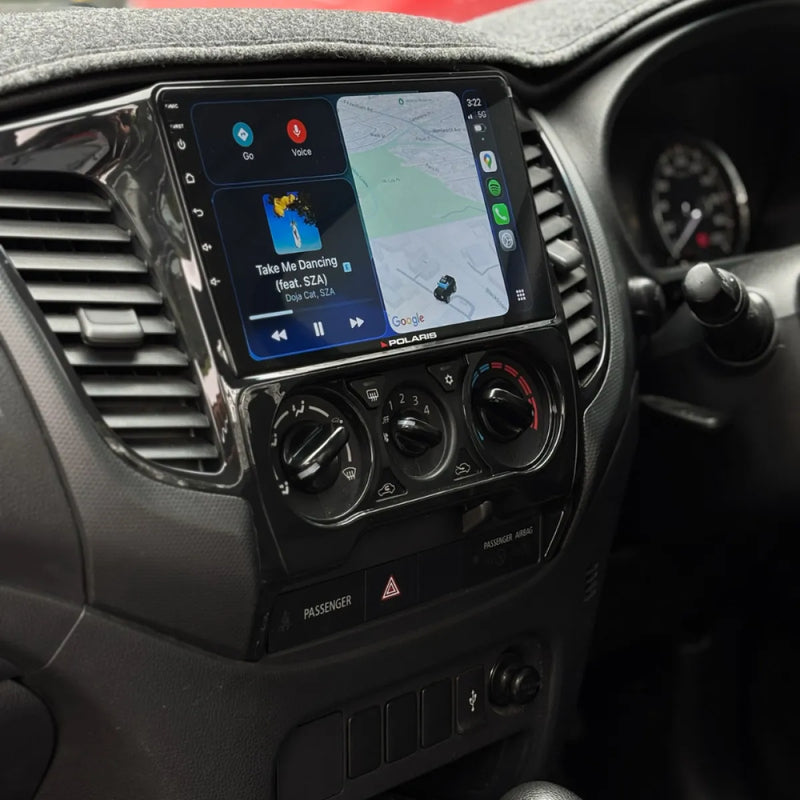 Polaris 9″ Head Unit to suit Mitsubishi Triton MR MQ | 2016-2023 | Manual Air Controls