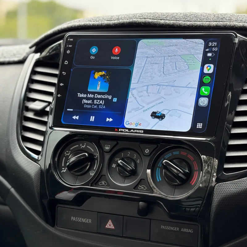 Polaris 9″ Head Unit to suit Mitsubishi Triton MR MQ | 2016-2023 | Manual Air Controls