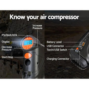 Portable Digital Cordless Air Compressor - Compressor