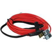 Red electrical heating cable with metal connectors and straps for Powerwinch 712A trailer boat winch