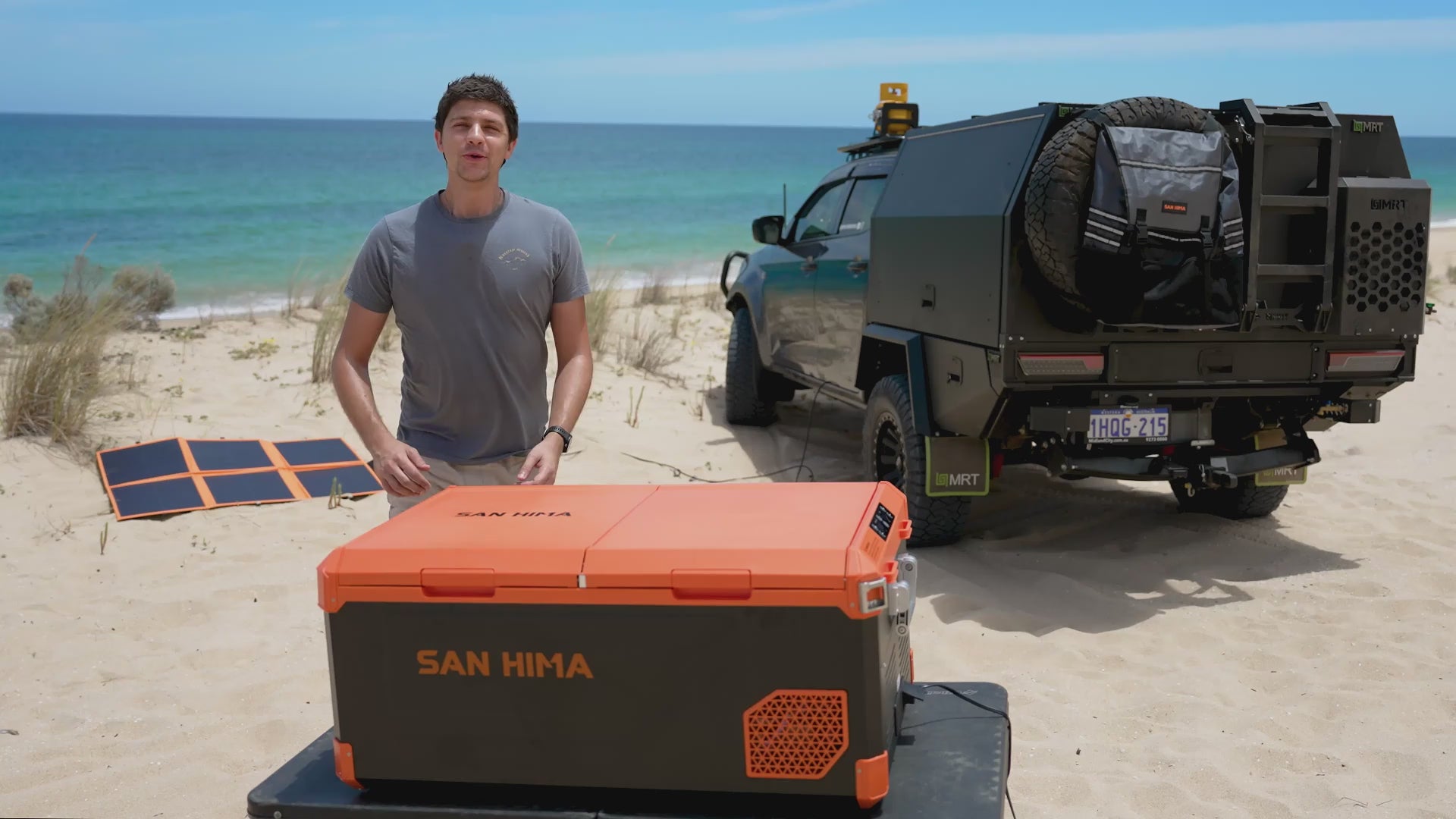 San Hima 75L Dual Zone Portable Camping Fridge Freezer