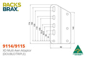 RacksBrax XD Multi-Awn Adaptor - Brackets