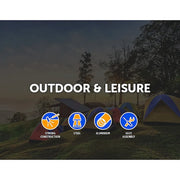 Folding Collapsible Camping Table Caravan RV Heavy Duty Steel & Aluminium - Home & Garden > BBQ