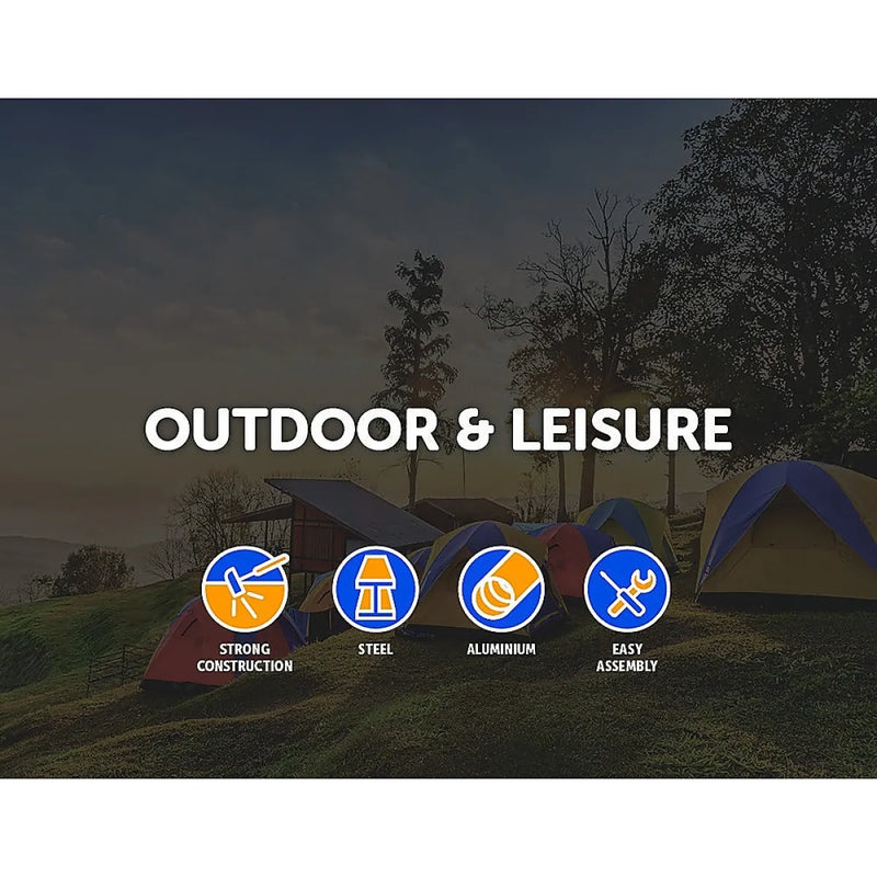 Folding Collapsible Camping Table Caravan RV Heavy Duty Steel & Aluminium - Home & Garden > BBQ