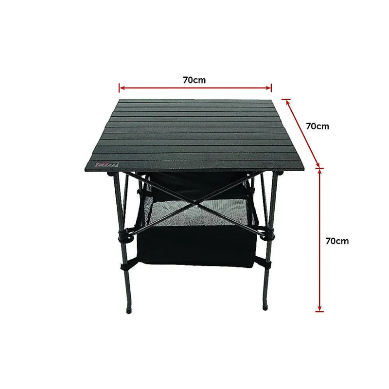 Folding Collapsible Camping Table Caravan RV Heavy Duty Steel & Aluminium - Home & Garden > BBQ