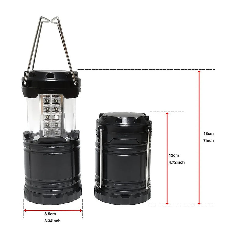 Collapsible LED camping lantern with extendable handle from Randy & Travis 2 Pack, ideal for camping