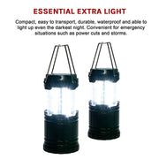Portable LED camping lanterns with collapsible handles from Randy & Travis 2 Pack