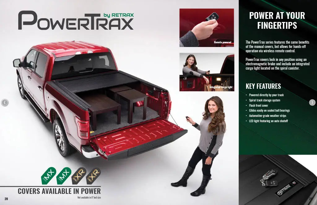 Retrax PowertraxONE MX Electric Polycarbonate Retractable Bed Cover for Ram / Chevrolet Silverado
