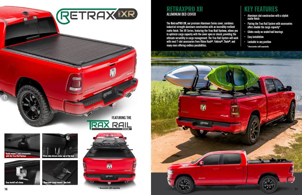 Retraxpro XR Manual Aluminum Retractable Bed Cover for Chevrolet / Ford / Isuzu / Mazda / Nissan / Ram /Toyota / Volswagen