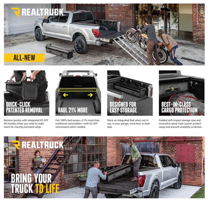 RetraxPRO EZ-OFF FRC-4000 Retractable Manual Tonneau Cover | Ford F-250 6'9" | 2023+
