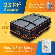 Rhino BagMate military grade weatherproof roof bag cargo carrier with 651 liters capacity