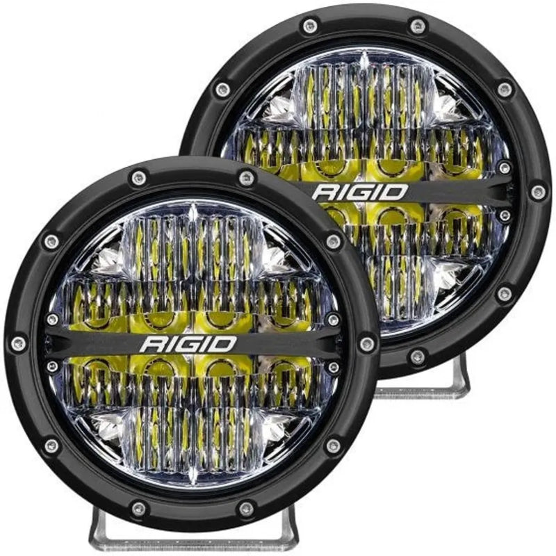 Rigid Industries 360 Series 6’’ LED Off Road Drive Optic Lights with Blue or White Backlight White