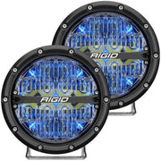 Rigid Industries 360 Series 6’’ LED Off Road Drive Optic Lights with Blue or White Backlight Blue