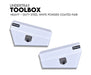 Robusto 750mm Black or White Steel Under Tray Tool Box Underbody | Pair - White - Tools > Tools Storage