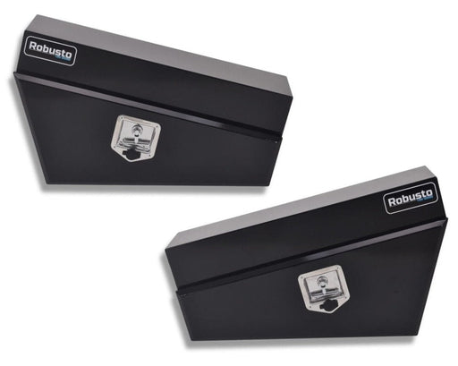 Under Tray Tool Box Underbody Pair Set 750mm Black Steel - Outdoor > Others