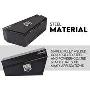 Under Tray Tool Box Underbody Pair Set 750mm Black Steel - Outdoor > Others