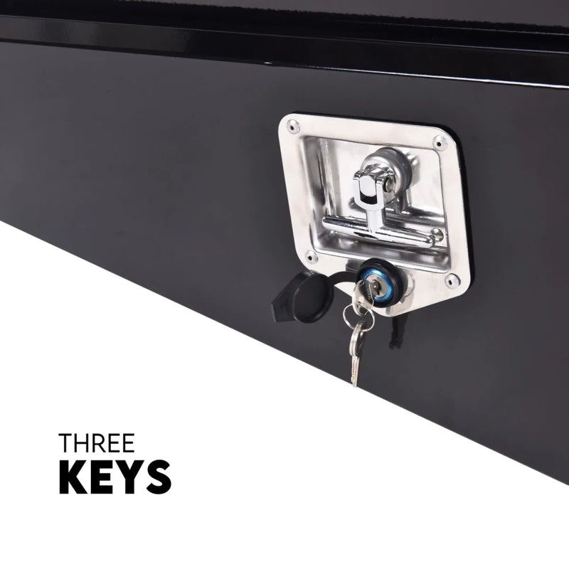 Under Tray Tool Box Underbody Pair Set 750mm Black Steel - Outdoor > Others