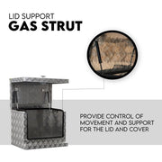 Robusto Aluminium Toolbox with gas strut and fully welded seams for ute and truck use