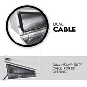 Heavy-duty dual cable system for opening Robusto Aluminium Under Tray Tool Box lid