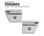 Robusto Black or Silver Aluminium Under Tray Tool Box Underbody | 600mm | Pair - Silver - Storage Box
