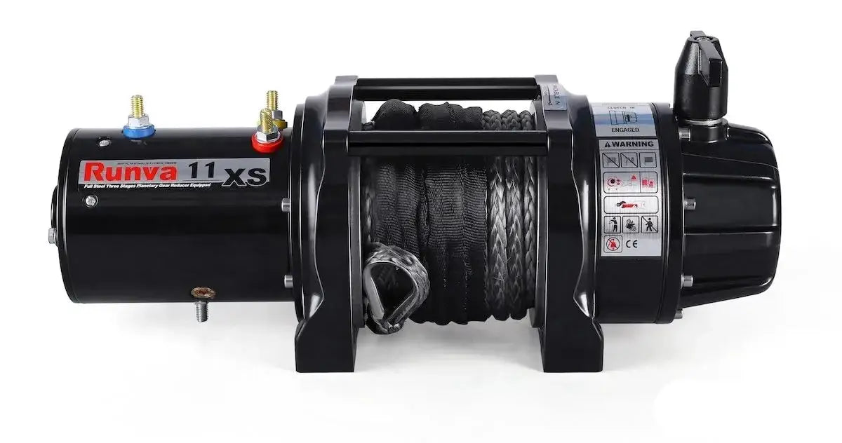 Runva 11XS Premium compact winch with synthetic rope
