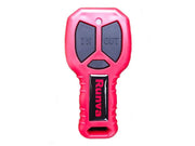 Handheld electronic stud finder with bright pink casing for Runva 13XP Premium winch installation