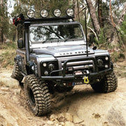 Technical schematic of Runva 13XP Premium cylindrical winch component with labeled dimensions