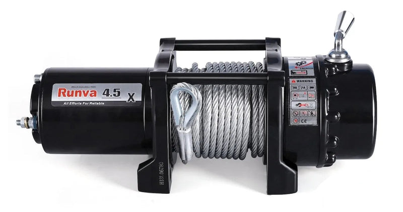Runva 4.5X 12V ATV/Utility Winch Kit with Steel Cable - ATV Winch