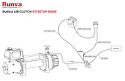Technical diagram of Runva Air Clutch for 11XP 13XP and EWB20000 Premium setup