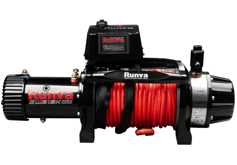 Runva EWB12K MAX 12V Winch with Armortech Synthetic Rope - Electric Winch