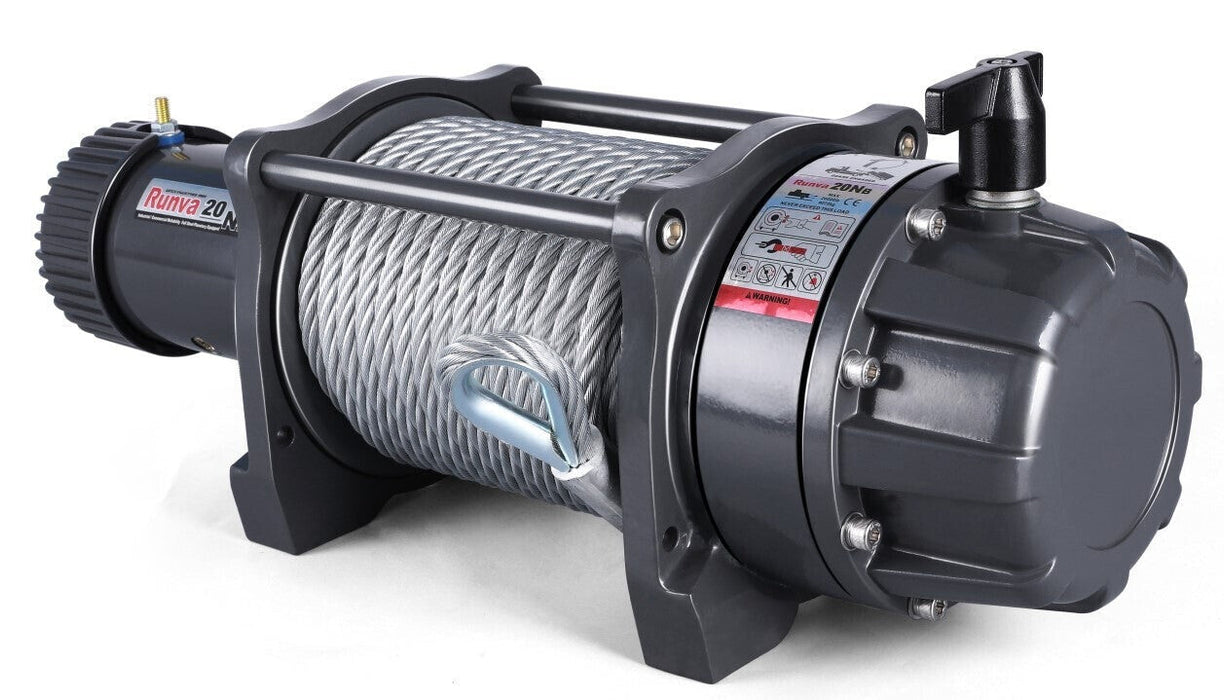 Runva EWB20000 PREMIUM 12V/24V Winch with Steel Cable - full IP67 protection - Electric Winch