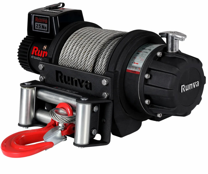 Runva EWB25000 Premium 24V Winch with Steel Cable for Heavy Vehicle Recovery