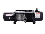 Heavy duty Runva EWL12000 12V Winch with Dyneema synthetic rope and black metal housing