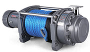 Heavy duty Runva EWN17500 winch with synthetic rope wound around drum