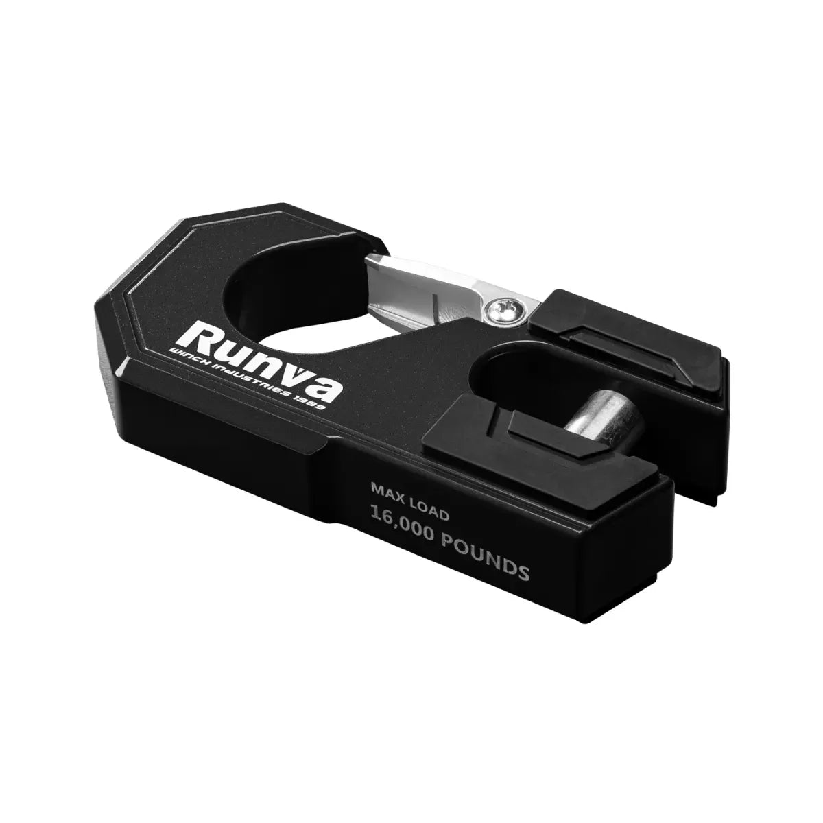 Runva EXPEDITION Series Winch Recovery Hook | Black/Red/Blue - Black