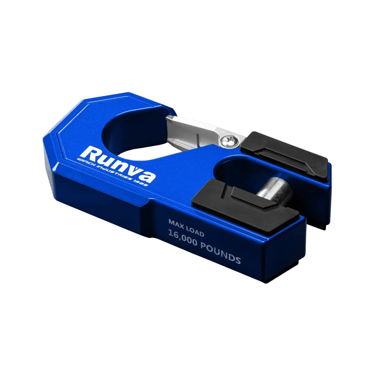 Runva EXPEDITION Series Winch Recovery Hook | Black/Red/Blue - Blue