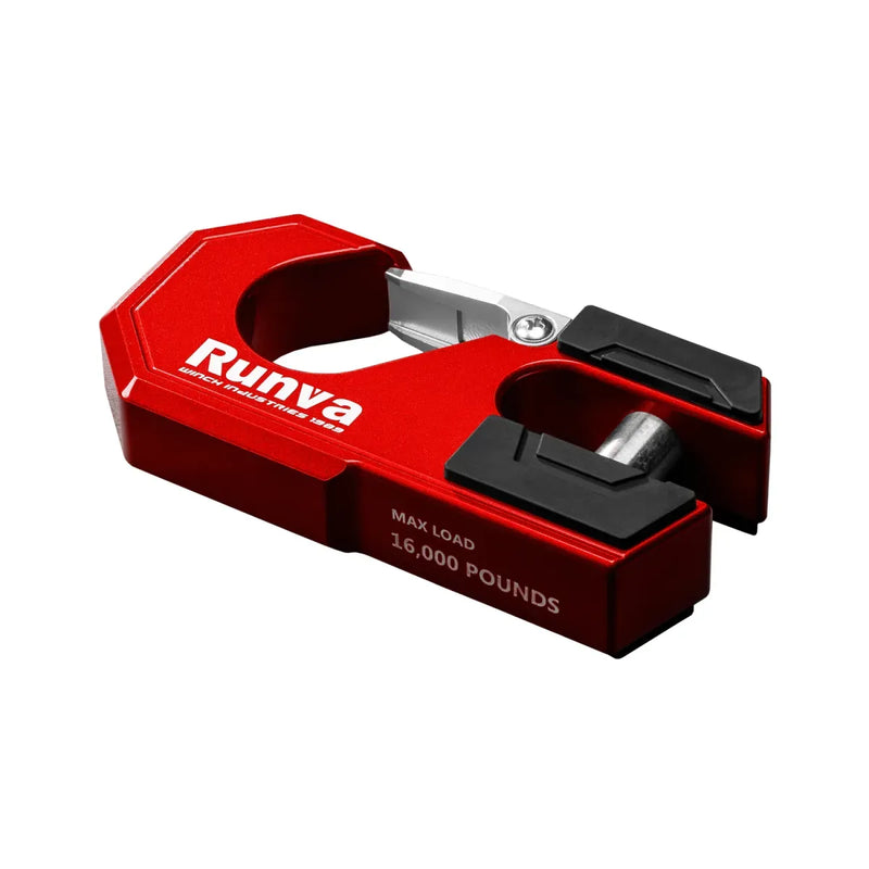 Runva EXPEDITION Series Winch Recovery Hook | Black/Red/Blue - Red