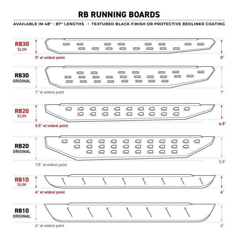 Go Rhino RB10 Running Boards for Nissan Navara | 2022+ | Textured Black