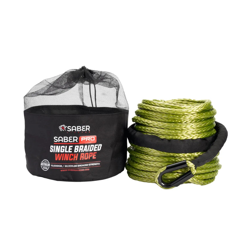 Saber Offroad 9.5T SaberPro Single Braided Winch Rope | 30M