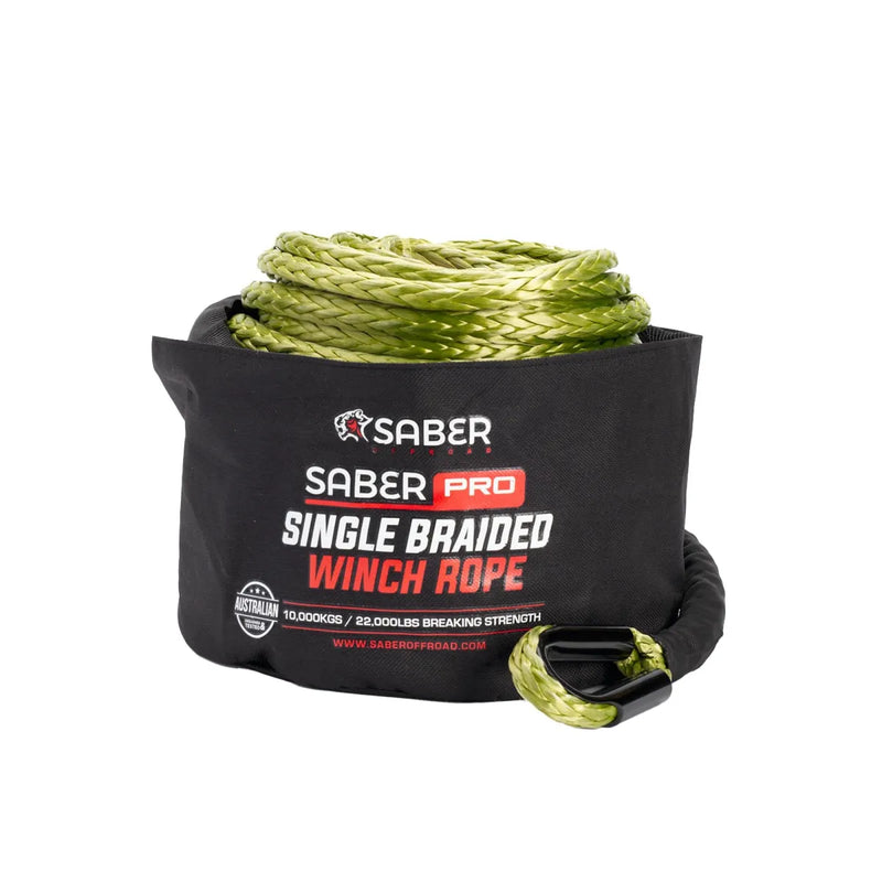 Saber Offroad 9.5T SaberPro Single Braided Winch Rope | 30M